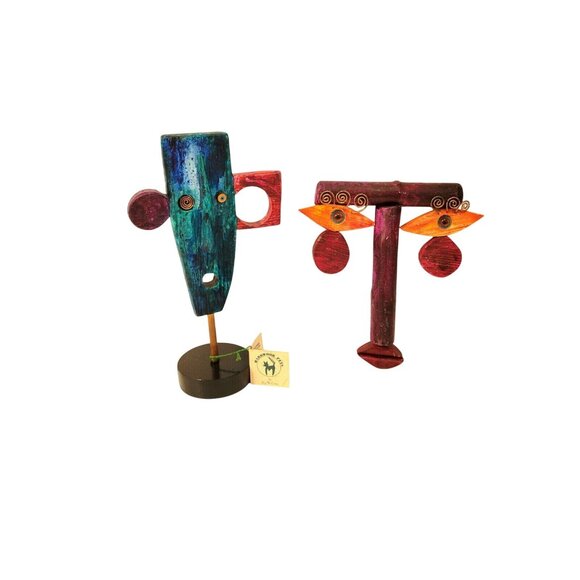 Contemporary Folk Art Modern Art Wood Sculptures by Jay McCarten Canadian Artist - Picture 1 of 9